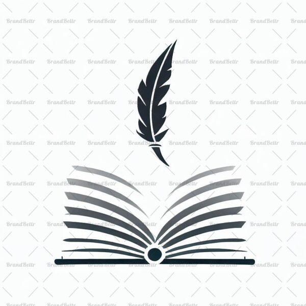 Offenes Buch und Feder